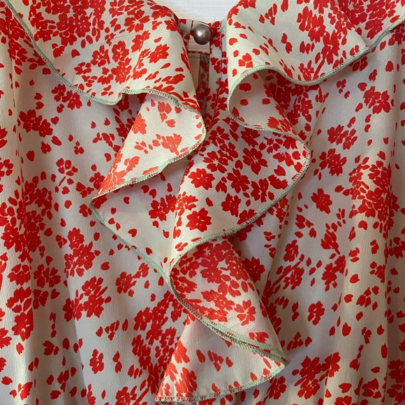 miami Cami Dress Coral Cream Spaghetti Straps Feminine Summer Sundress USA - Picture 3 of 6